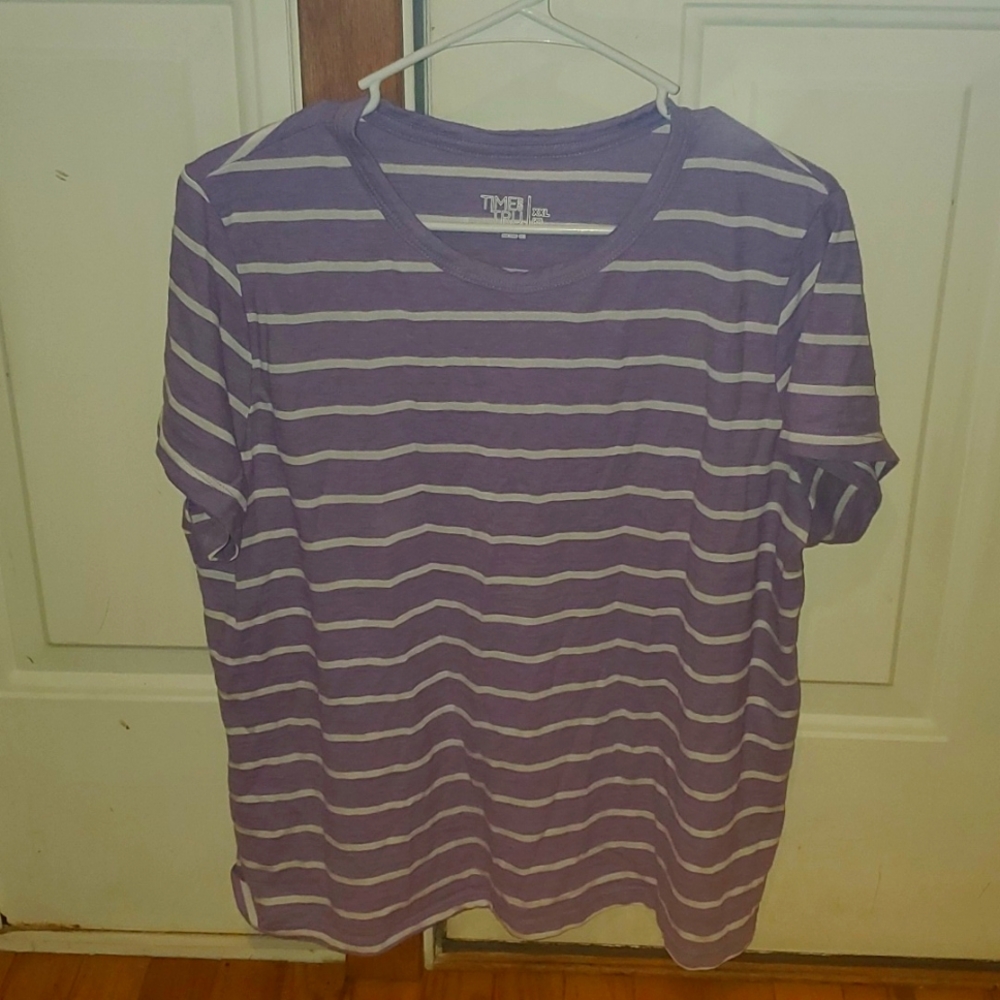 Purple and white striped